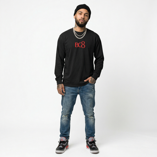 BG8 Garment-dyed heavyweight long-sleeve shirt